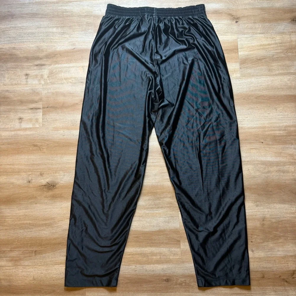 Vintage 90s Nike Tear Away Track Pants Mens XXL Shiny Black Snap Button Dazzle